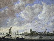 Jan van  Goyen View of the Merwede off Dordrecht France oil painting artist